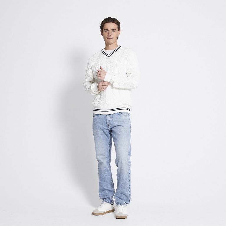 Cable-knit sweater "Ash" Off white